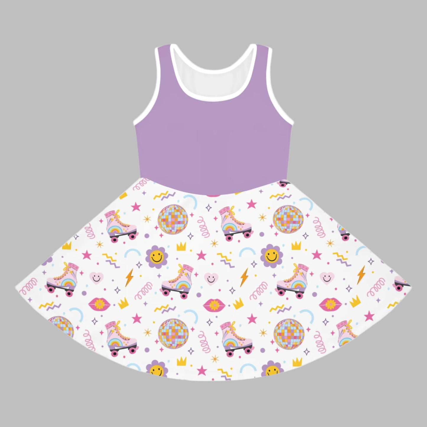 Girls' Roller Skater Sundress - Fun & Colorful Summer Dress for Kids - Kim’s Signature Beauty & Accessories    