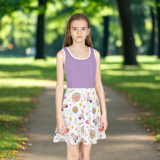 Girls' Roller Skater Sundress - Fun & Colorful Summer Dress for Kids - Kim’s Signature Beauty & Accessories    