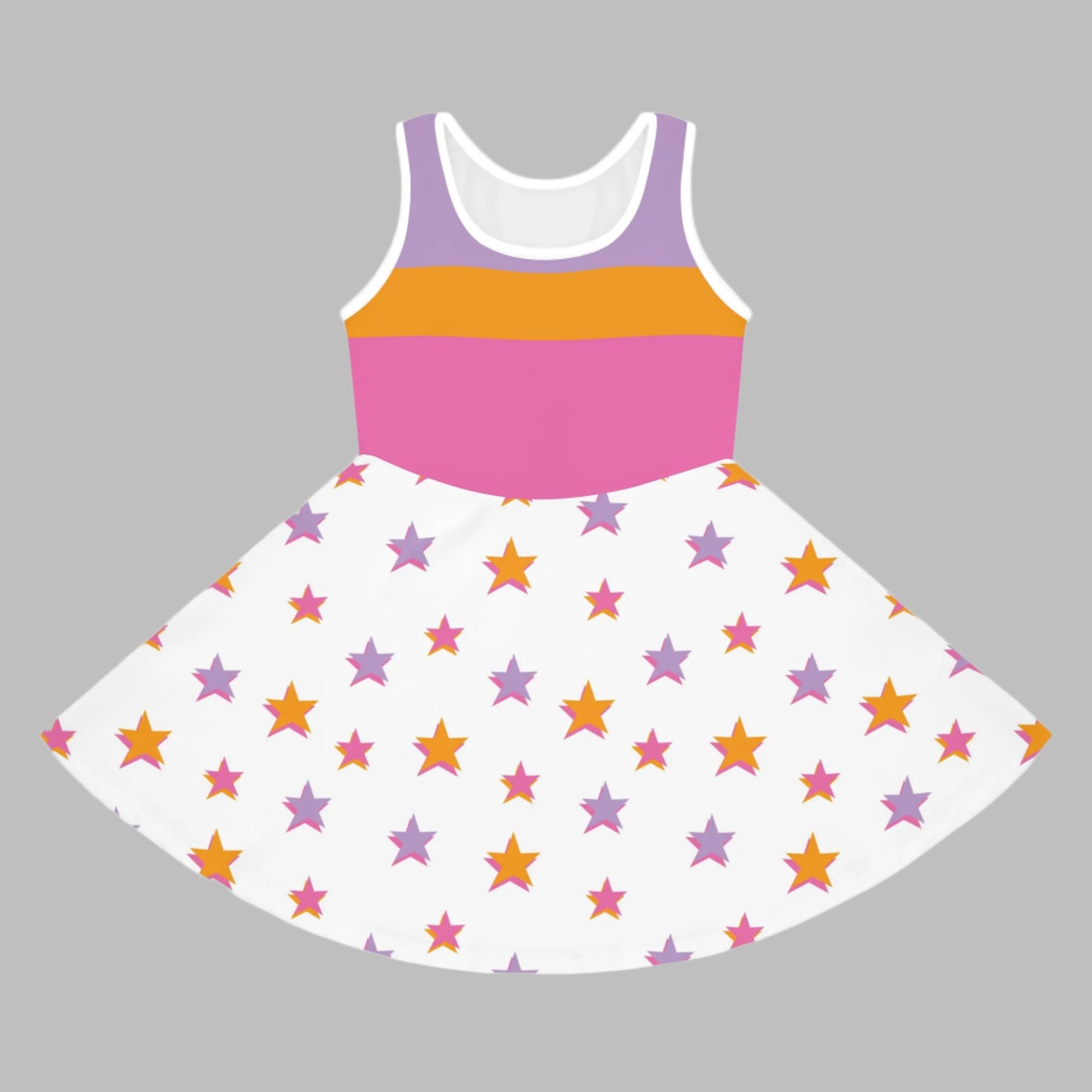 Girls Star Pattern Sleeveless Sundress - Kim’s Signature Beauty & Accessories    