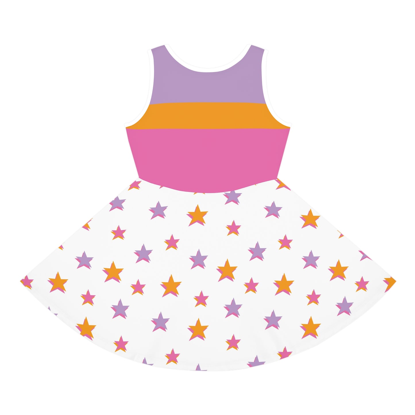 Girls Star Pattern Sleeveless Sundress - Kim’s Signature Beauty & Accessories    