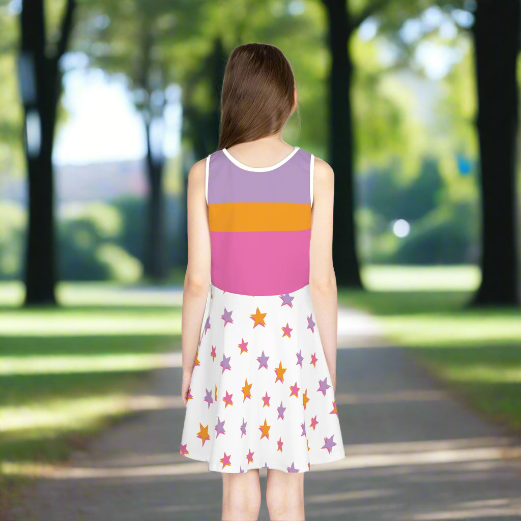 Girls Star Pattern Sleeveless Sundress - Kim’s Signature Beauty & Accessories    