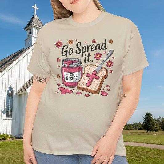 Go Spread the Gospel | Faith Cotton Tee - Kim’s Signature Beauty & Accessories    