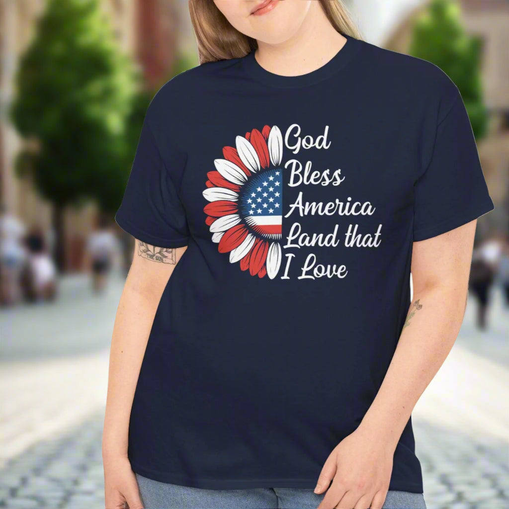 God Bless America Floral Design, Independence Day Tee - Kim’s Signature Beauty & Accessories    
