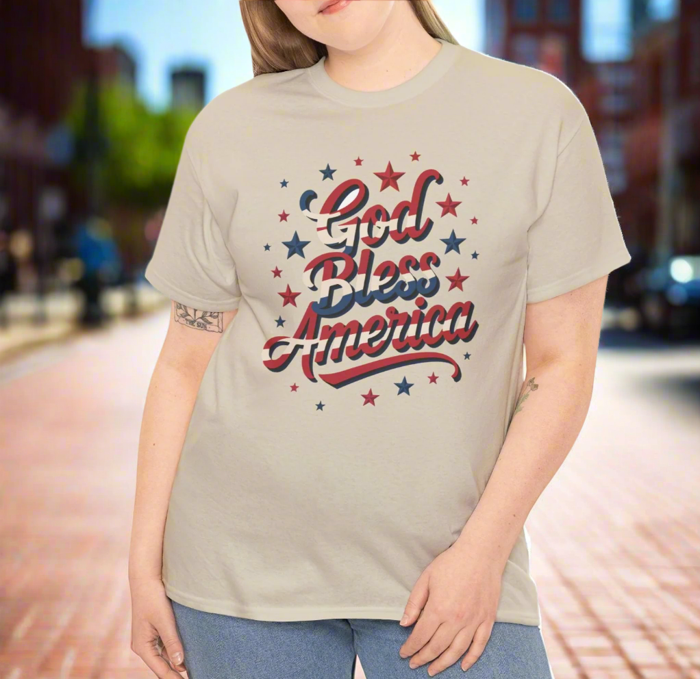 God Bless America Patriotic T-Shirt for Men & Women - Kim’s Signature Beauty & Accessories    