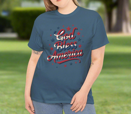 God Bless America Patriotic T-Shirt for Men & Women - Kim’s Signature Beauty & Accessories    