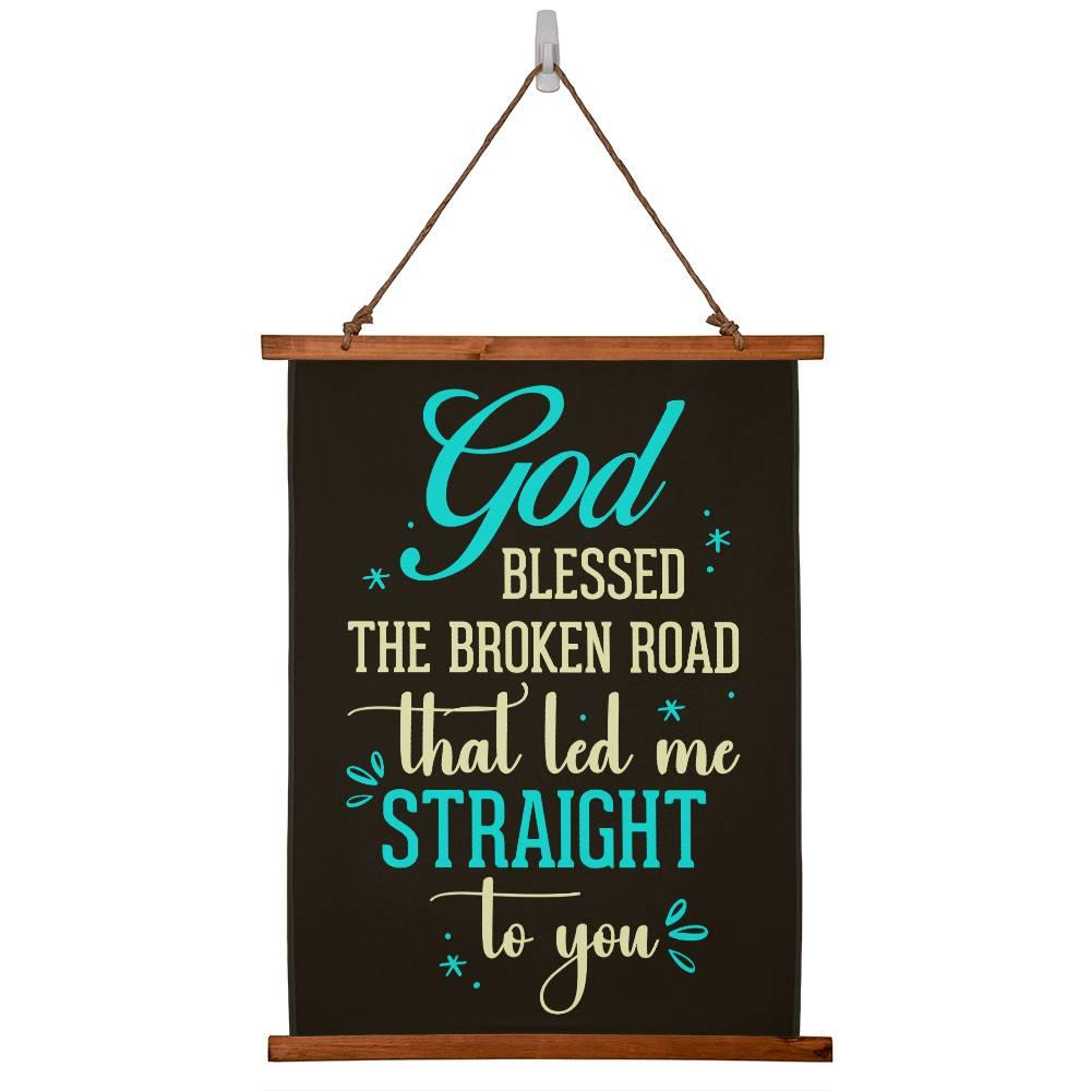 God Blessed the broken Road Wall Tapestry - Kim’s Signature Beauty & Accessories    