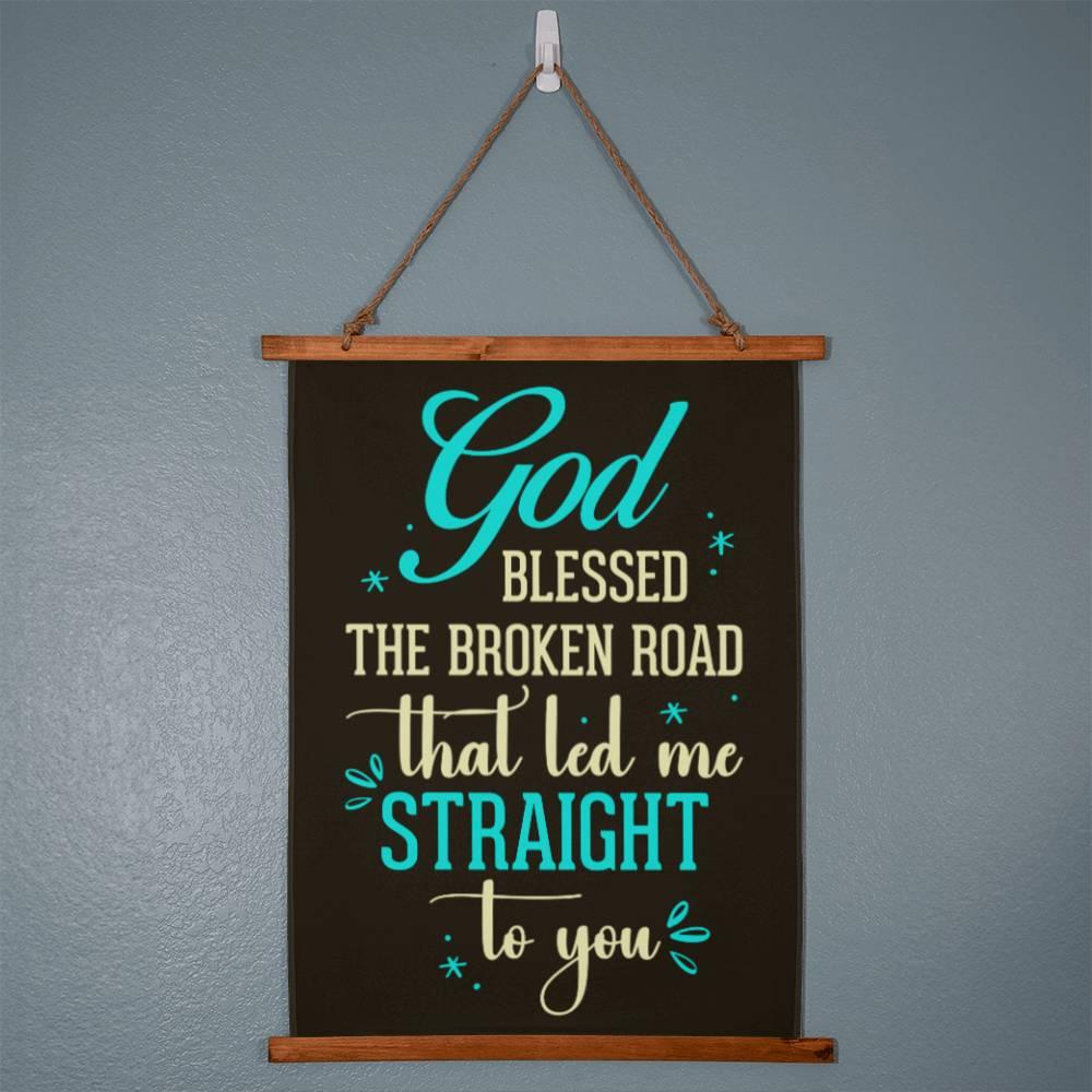 God Blessed the broken Road Wall Tapestry - Kim’s Signature Beauty & Accessories    