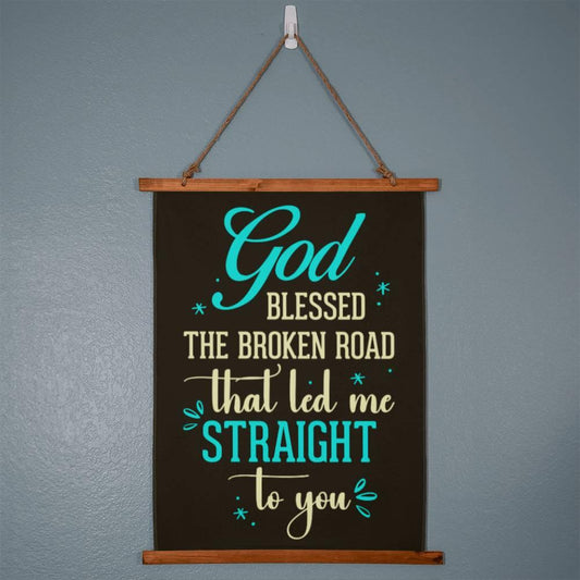 God Blessed the broken Road Wall Tapestry - Kim’s Signature Beauty & Accessories    
