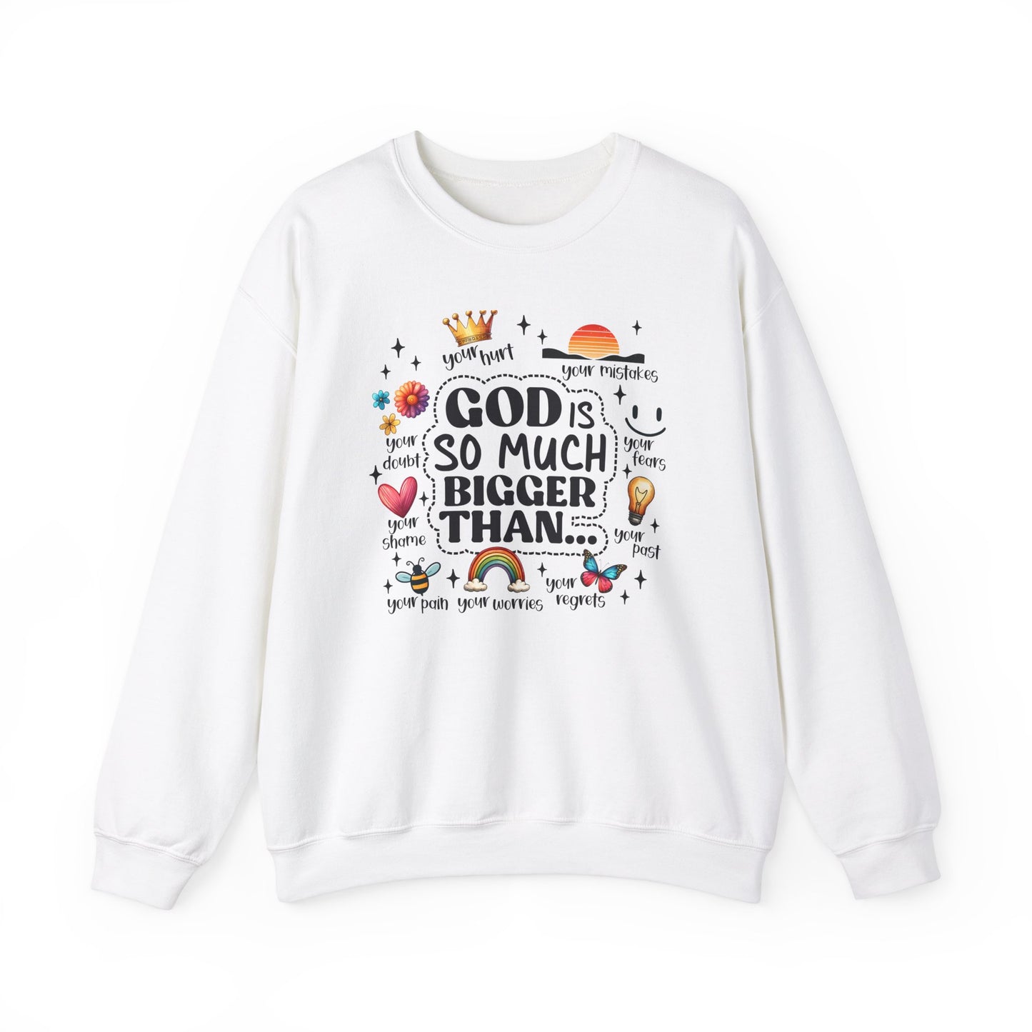 God Is Bigger Inspirational Sweatshirt - Kim’s Signature Beauty & Accessories    