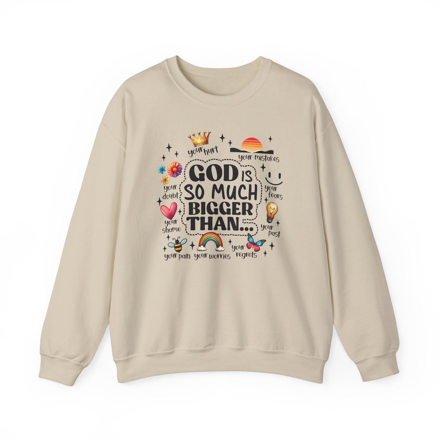 God Is Bigger Inspirational Sweatshirt - Kim’s Signature Beauty & Accessories    