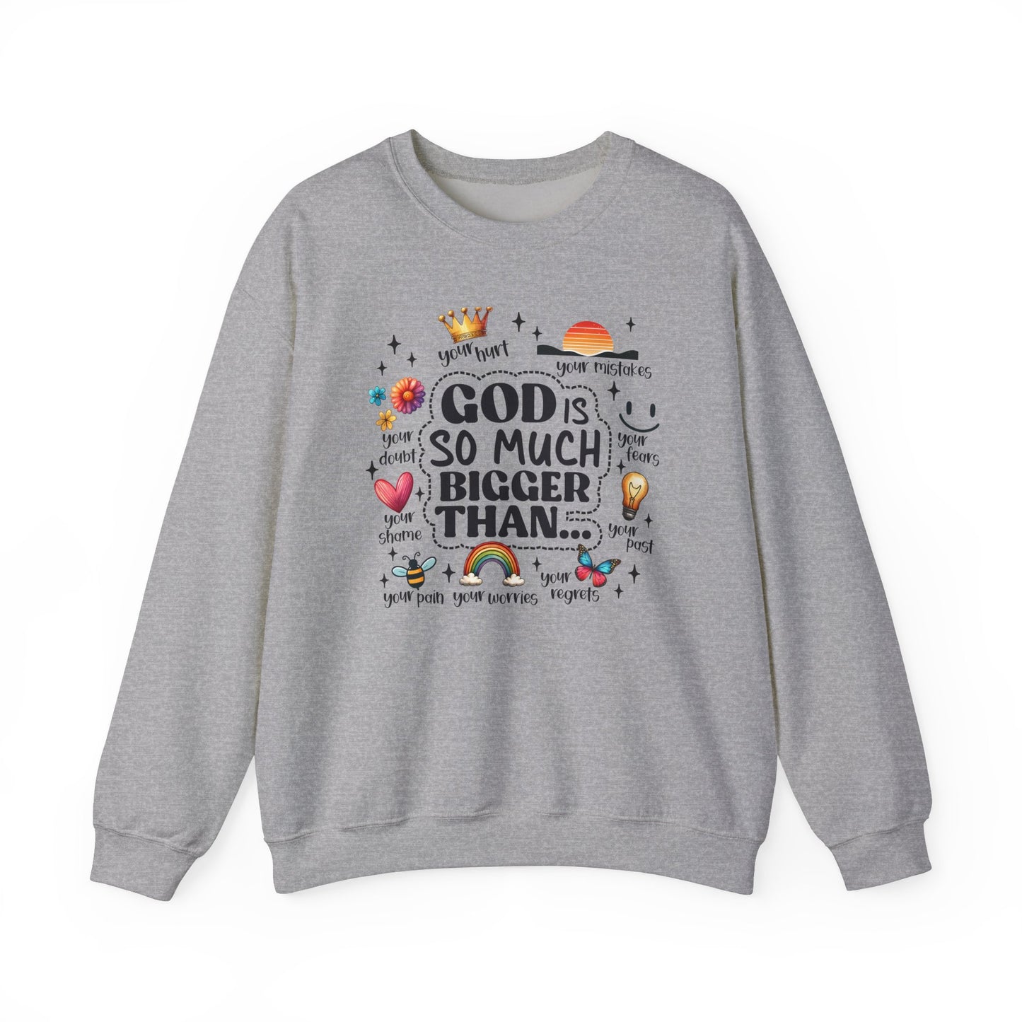 God Is Bigger Inspirational Sweatshirt - Kim’s Signature Beauty & Accessories    