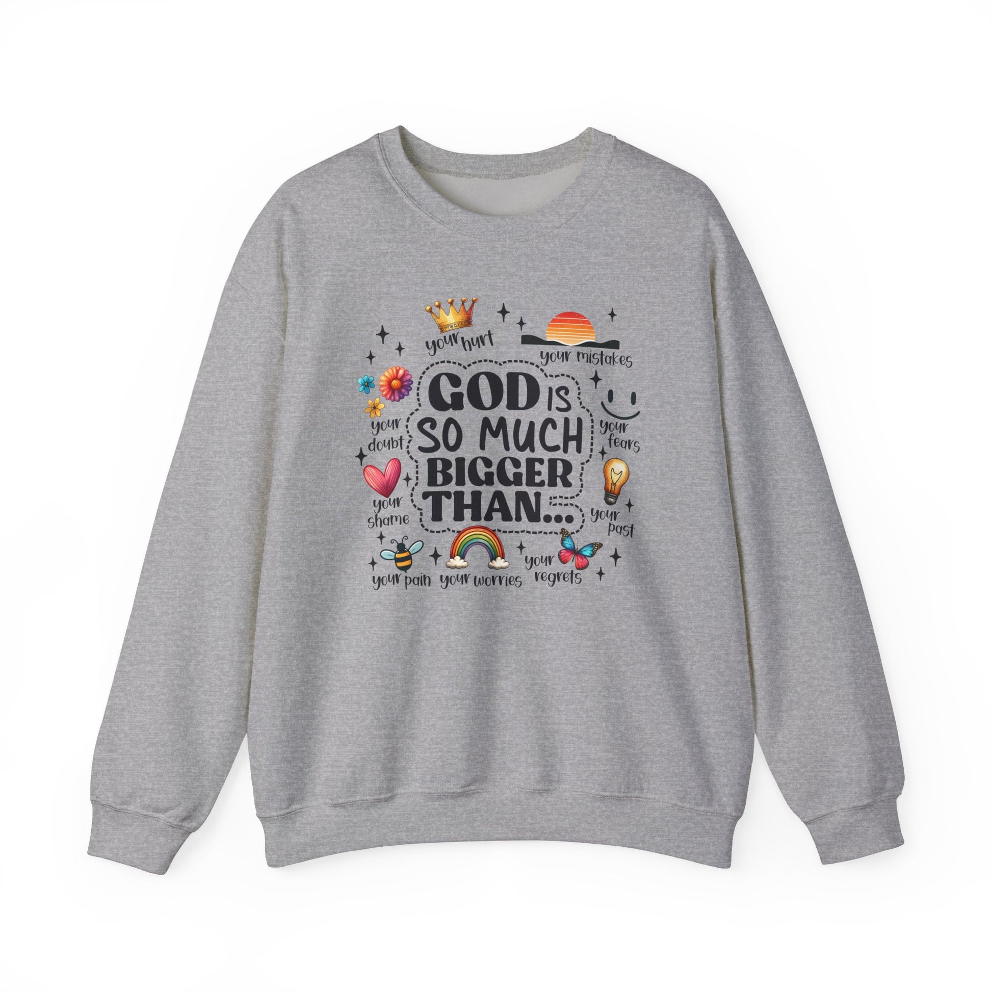 God Is Bigger Inspirational Sweatshirt - Kim’s Signature Beauty & Accessories    