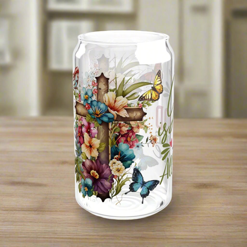 God Is Good All the Time Glass Sipper - Kim’s Signature Beauty & Accessories    