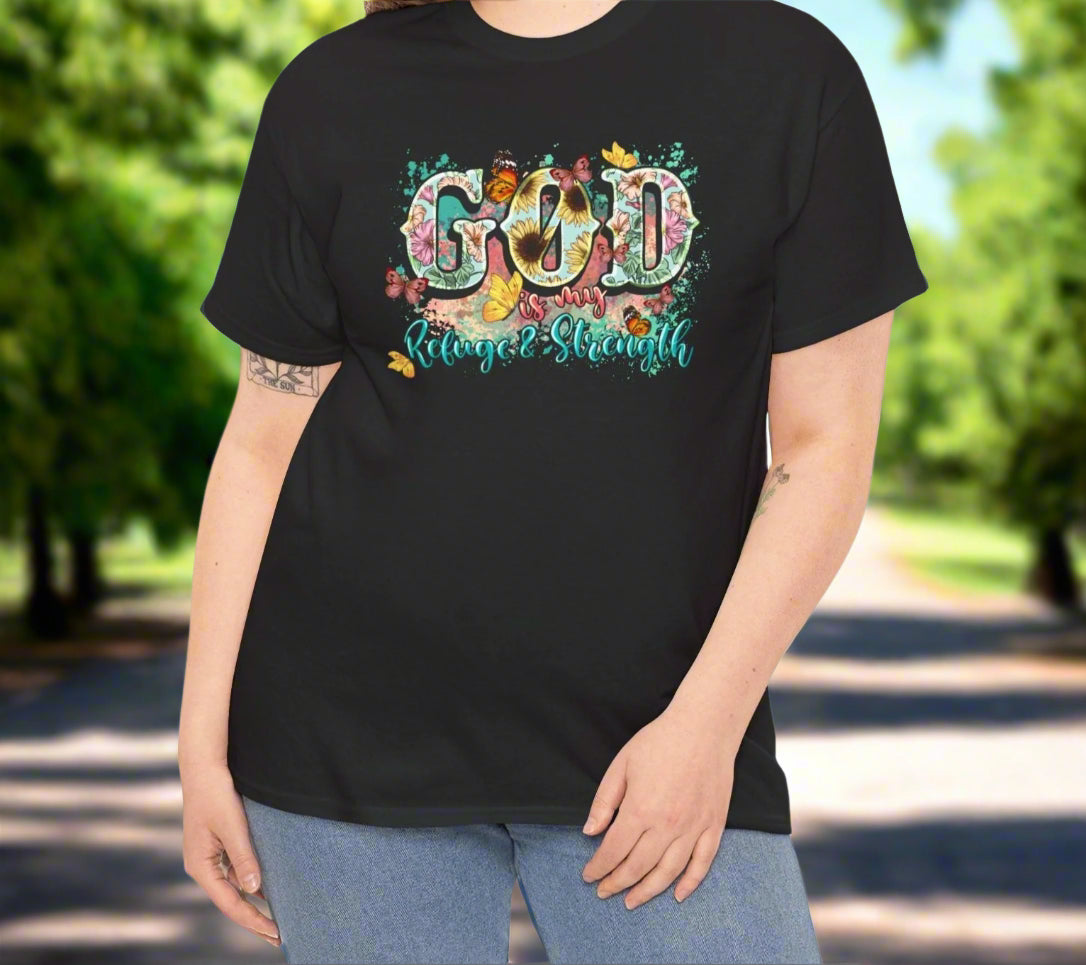 God Is My Strength Cotton Tee - Kim’s Signature Beauty & Accessories    