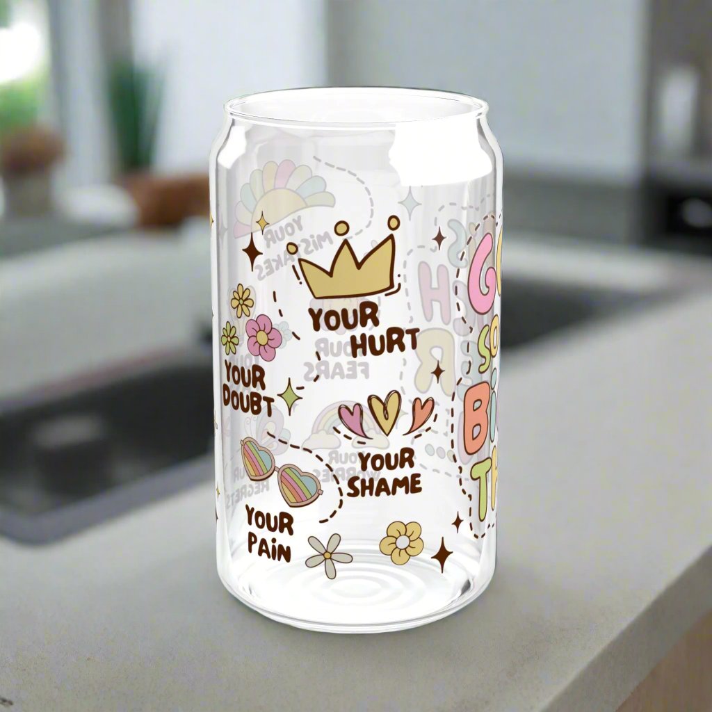 God Is So Much Bigger Than ...Glass Sipper - Kim’s Signature Beauty & Accessories    