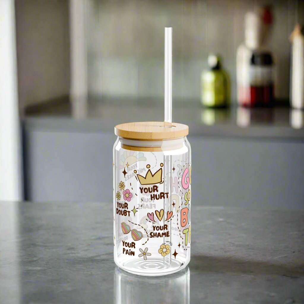 God Is So Much Bigger Than ...Glass Sipper - Kim’s Signature Beauty & Accessories    