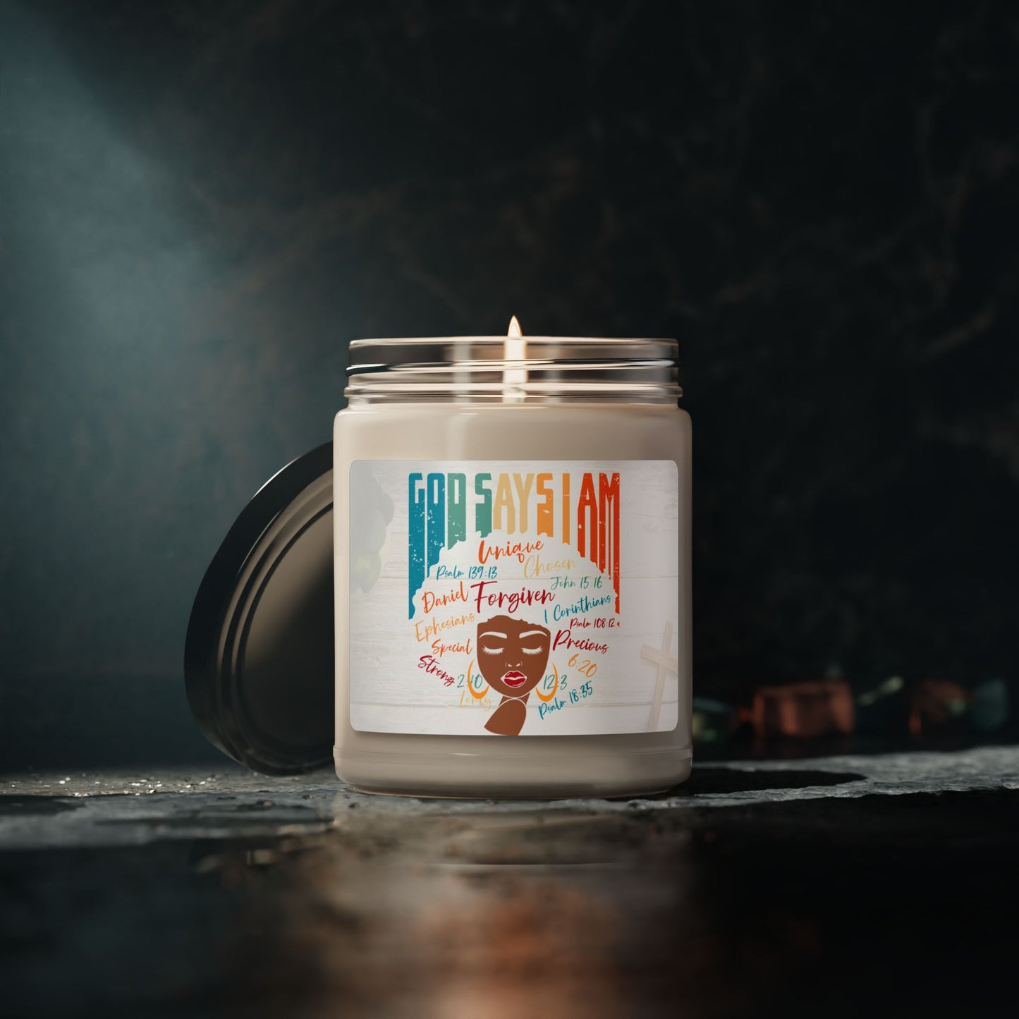 God Says I Am: Inspirational 9oz Candle - Kim’s Signature Beauty & Accessories    