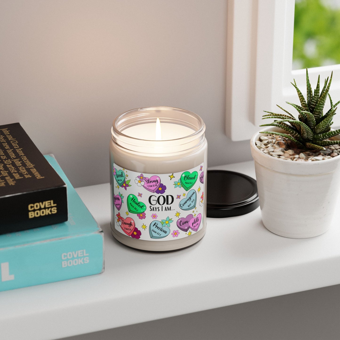 God Says I am Candy Hearts Candle - Kim’s Signature Beauty & Accessories    