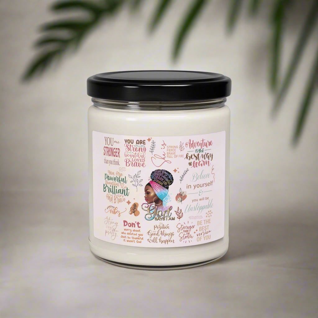 God says I am.. Woman of Color Soy Candle, 9oz - Kim’s Signature Beauty & Accessories    
