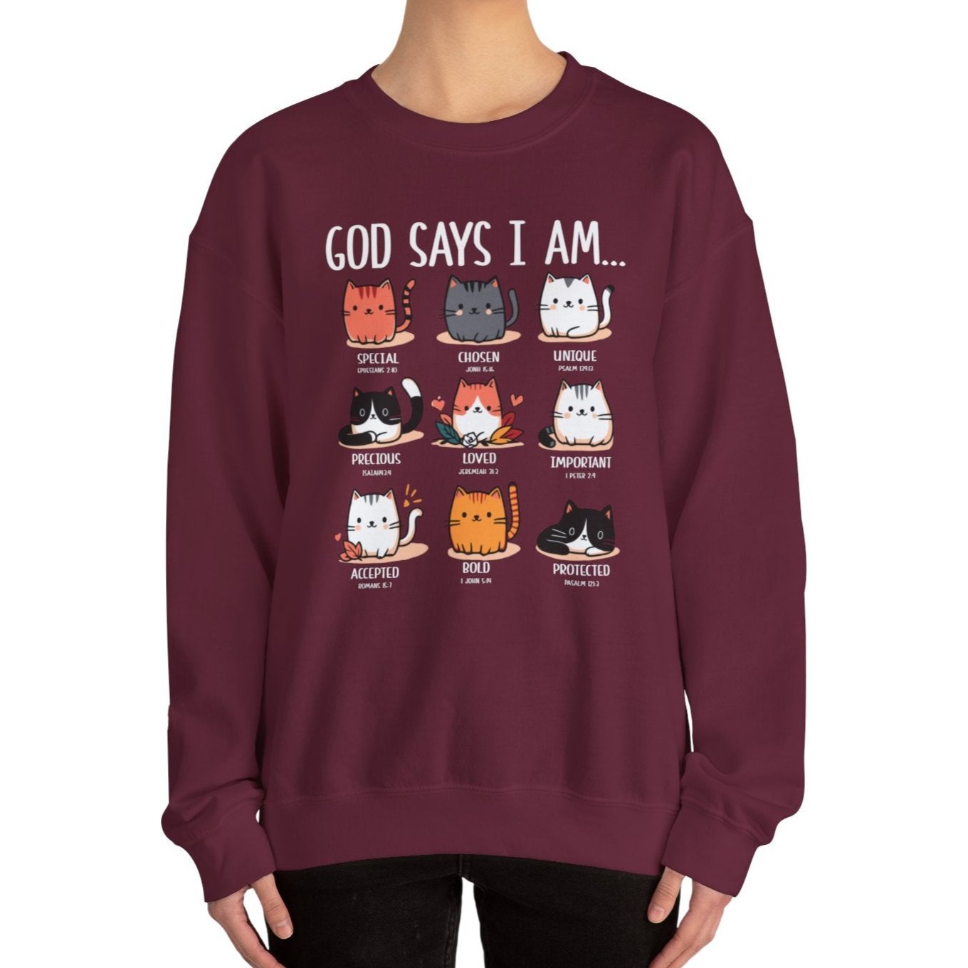 God says I am… inspirational sweatshirt - Kim’s Signature Beauty & Accessories    