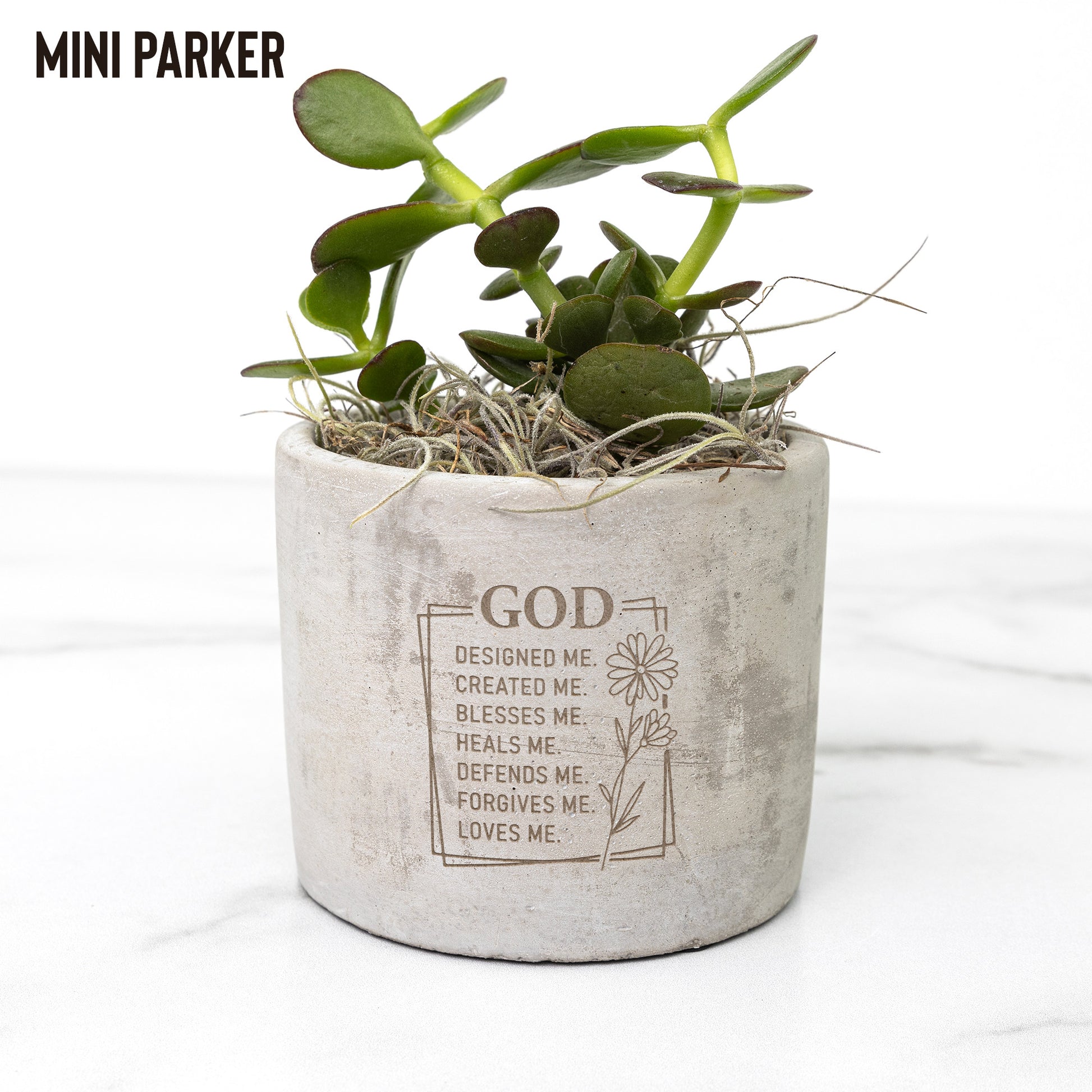 God, Loves Me Desk Plant - Kim’s Signature Beauty & Accessories    (Store description)