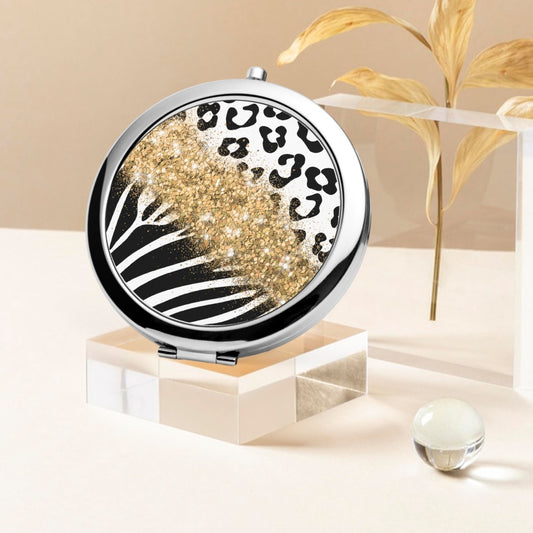 Gold Glitter | Compact Mirror - Kim’s Signature Beauty & Accessories    