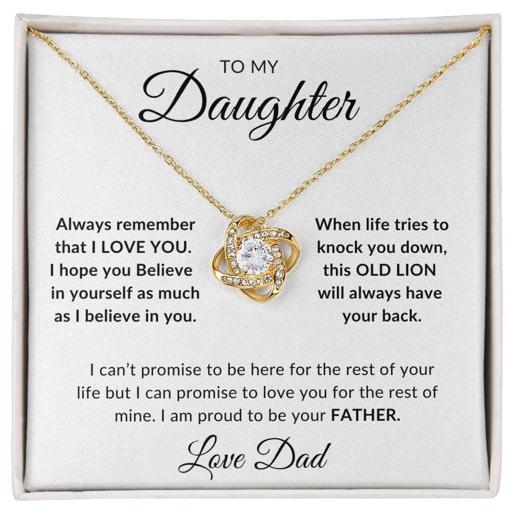 To My Daughter – Love Knot Necklace Gift from Dad - Kim’s Signature Beauty & Accessories    (Store description)