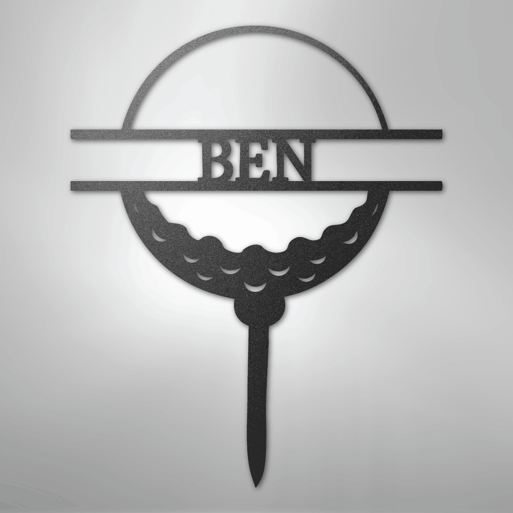 Golf Ball Monogram - Steel Yard Sign - Kim’s Signature Beauty & Accessories
