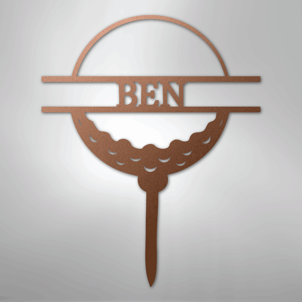 Golf Ball Monogram - Steel Yard Sign - Kim’s Signature Beauty & Accessories