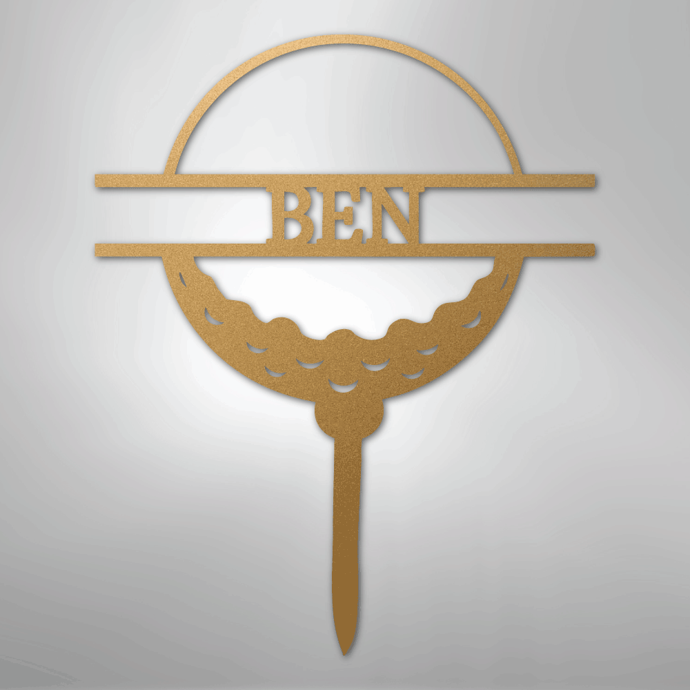 Golf Ball Monogram - Steel Yard Sign - Kim’s Signature Beauty & Accessories