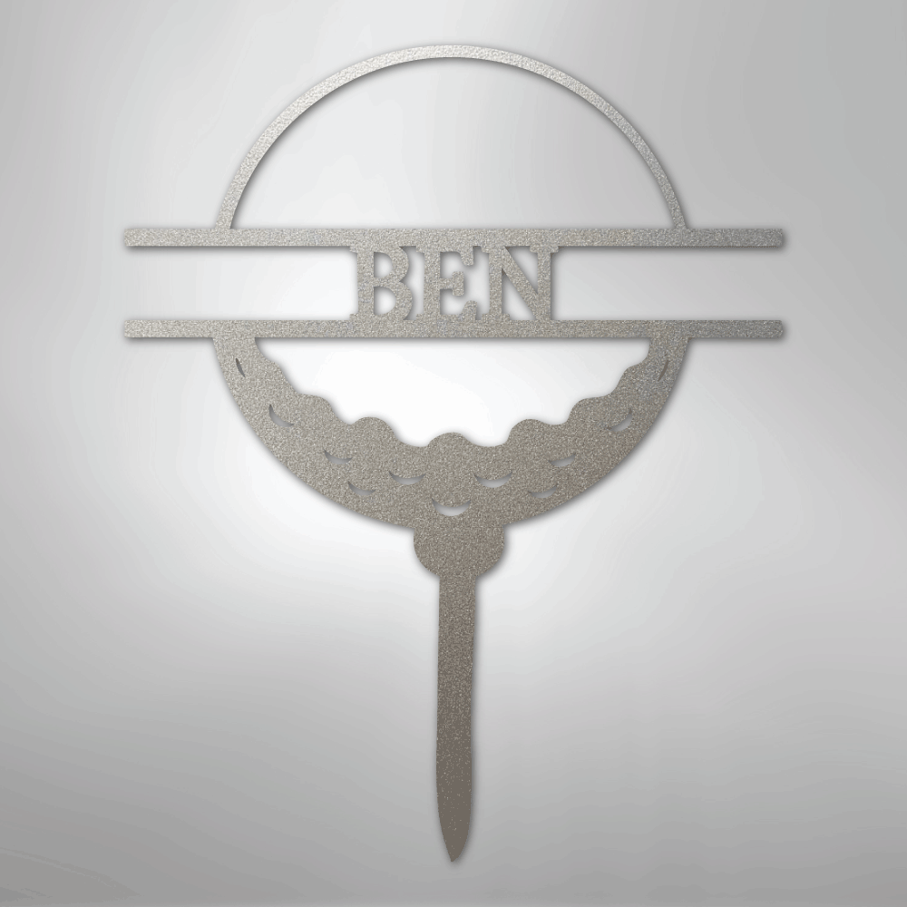 Golf Ball Monogram - Steel Yard Sign - Kim’s Signature Beauty & Accessories