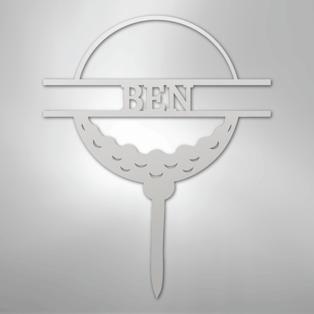 Golf Ball Monogram - Steel Yard Sign - Kim’s Signature Beauty & Accessories