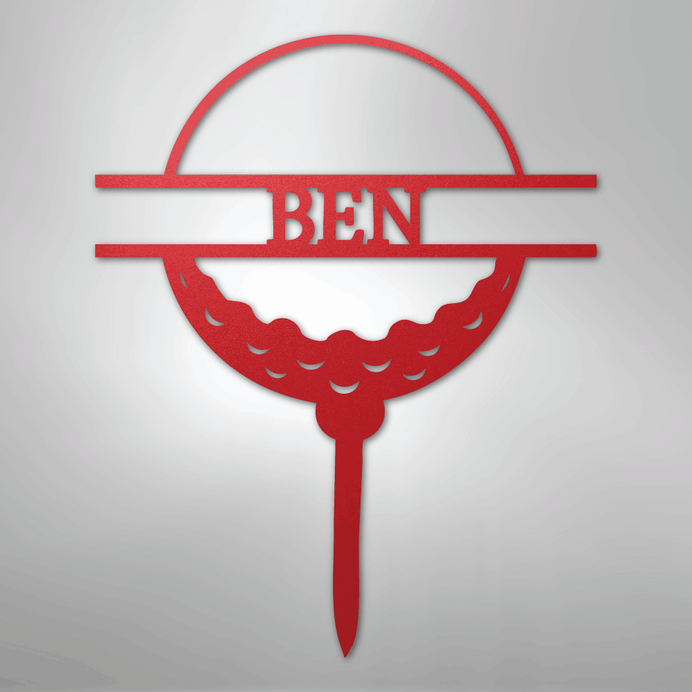 Golf Ball Monogram - Steel Yard Sign - Kim’s Signature Beauty & Accessories