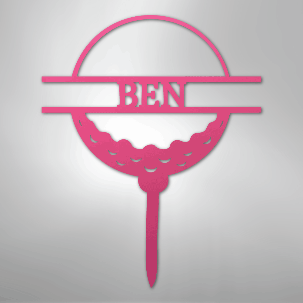 Golf Ball Monogram - Steel Yard Sign - Kim’s Signature Beauty & Accessories