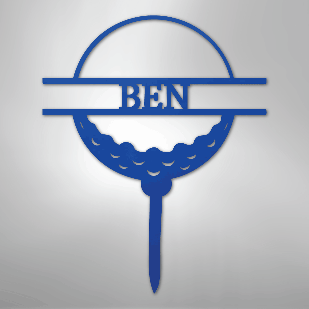 Golf Ball Monogram - Steel Yard Sign - Kim’s Signature Beauty & Accessories