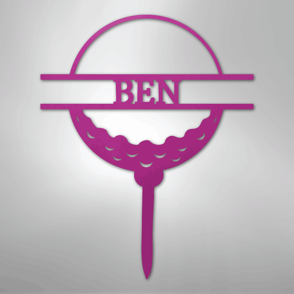 Golf Ball Monogram - Steel Yard Sign - Kim’s Signature Beauty & Accessories