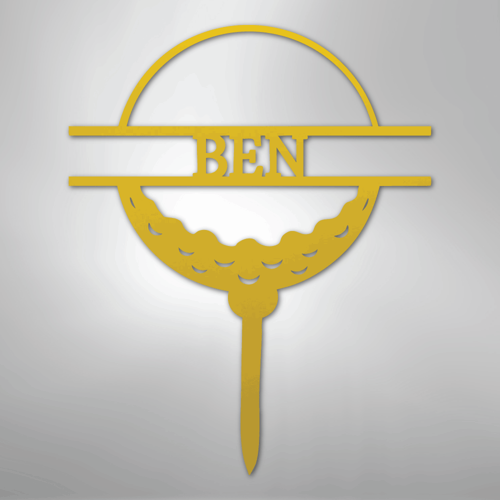 Golf Ball Monogram - Steel Yard Sign - Kim’s Signature Beauty & Accessories