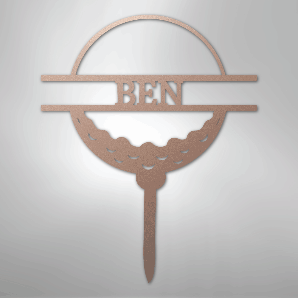 Golf Ball Monogram - Steel Yard Sign - Kim’s Signature Beauty & Accessories