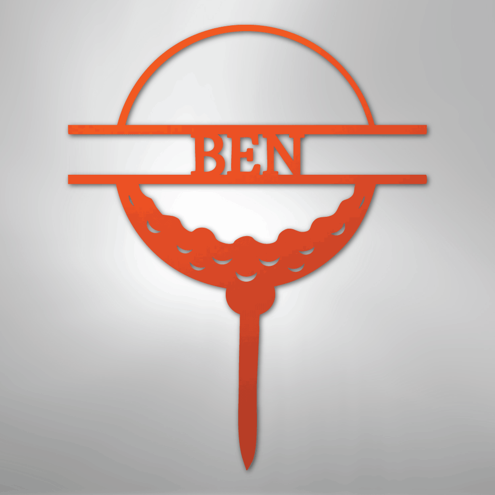 Golf Ball Monogram - Steel Yard Sign - Kim’s Signature Beauty & Accessories