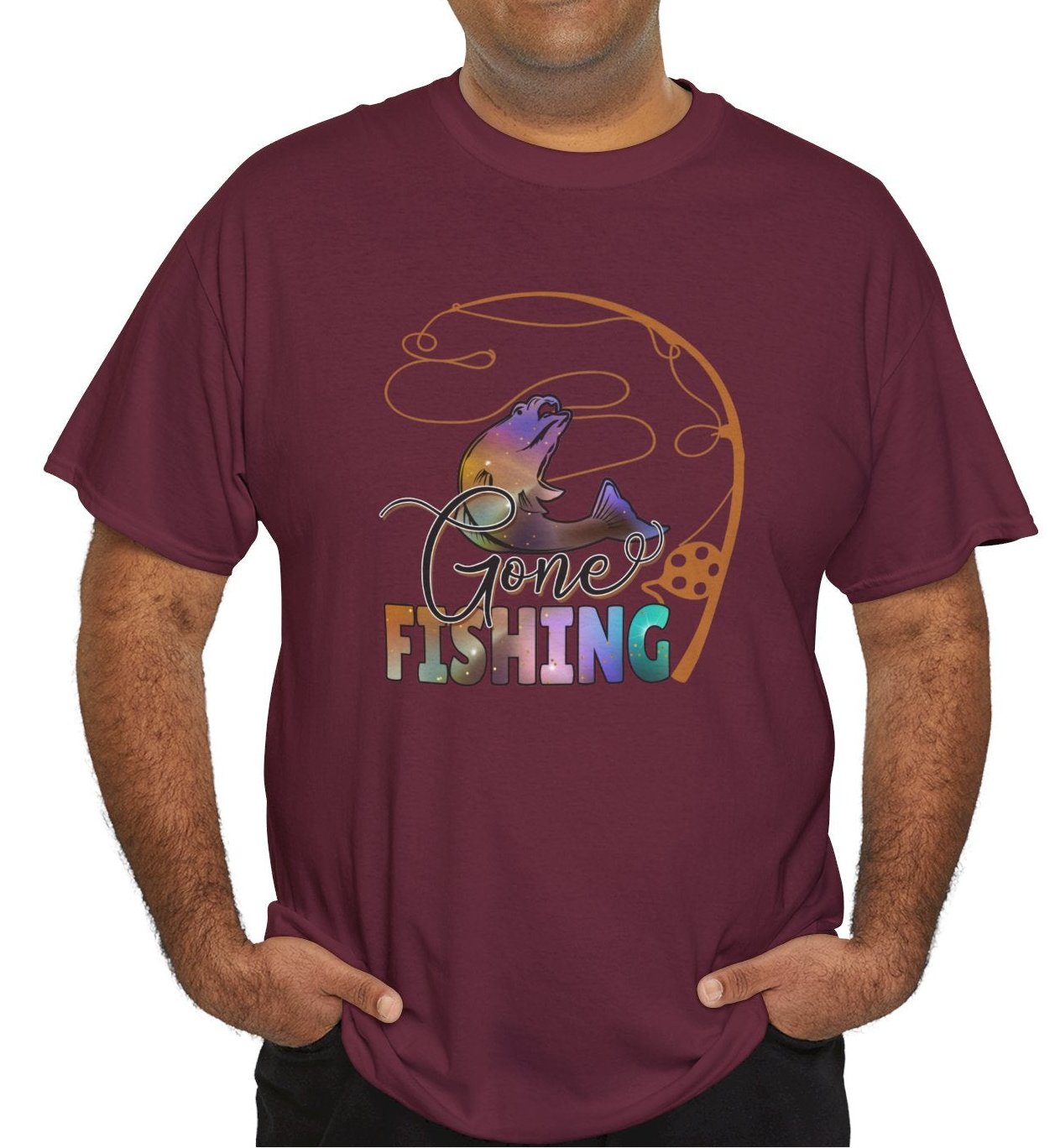 Gone Fishing Cotton Tee - Kim’s Signature Beauty & Accessories    