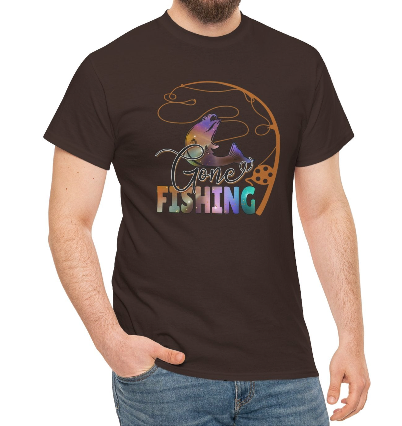 Gone Fishing Cotton Tee - Kim’s Signature Beauty & Accessories    