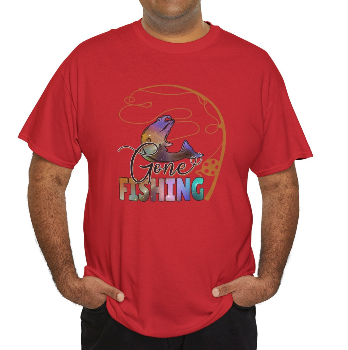 Gone Fishing Cotton Tee - Kim’s Signature Beauty & Accessories    