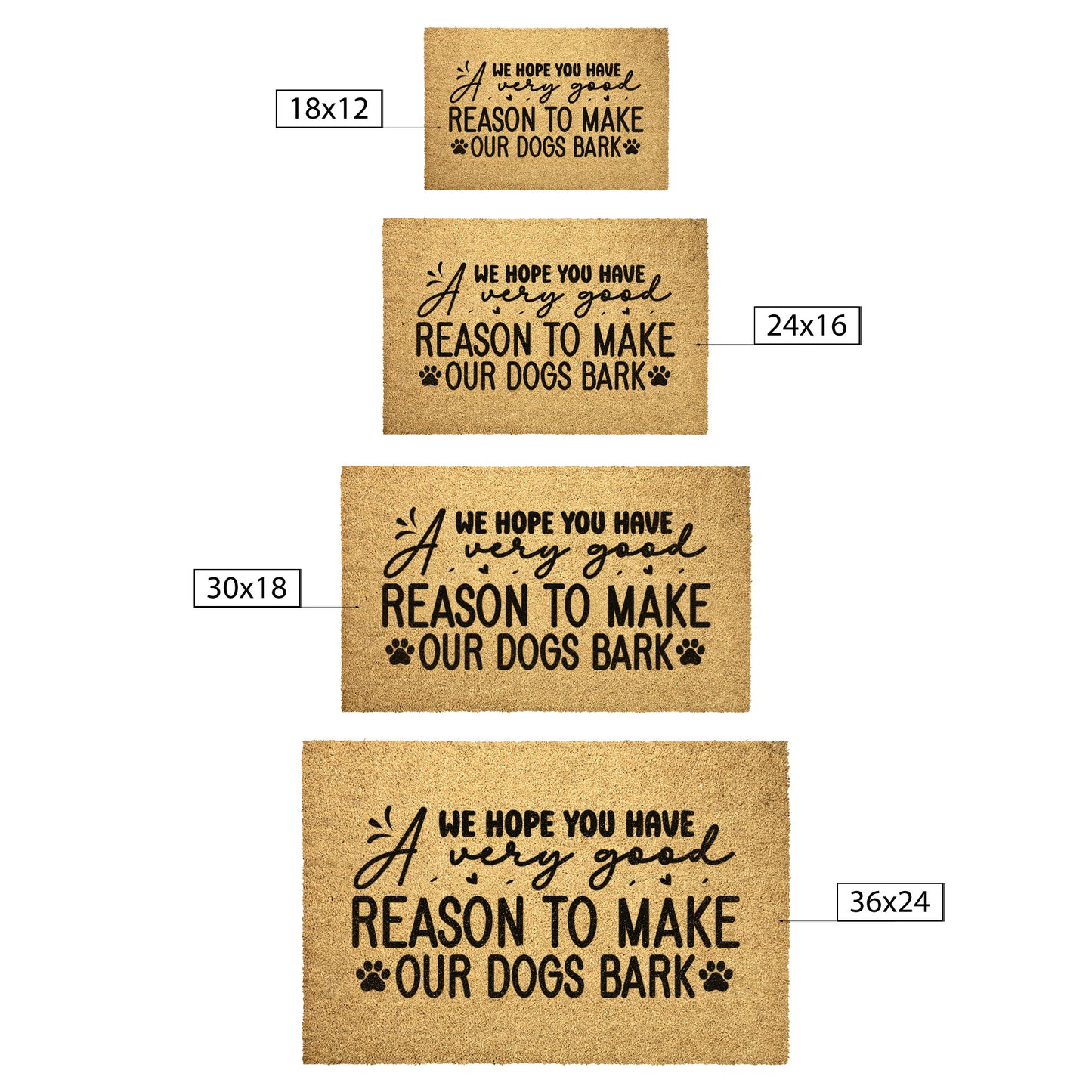 Good reason to Make our Dogs Bark Door Mat - Kim’s Signature Beauty & Accessories    