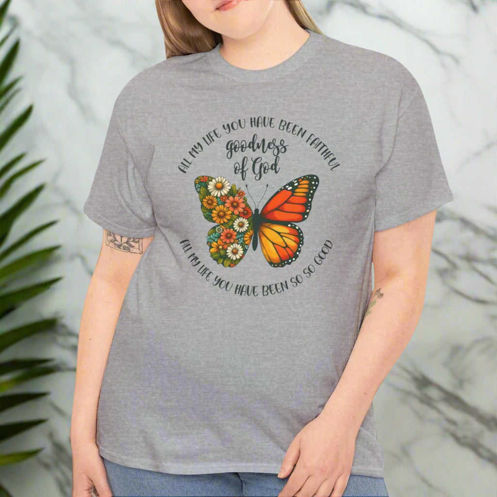 Goodness of God Floral Butterfly Tee - Kim’s Signature Beauty & Accessories    