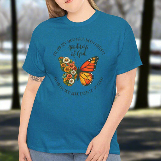 Goodness of God Floral Butterfly Tee - Kim’s Signature Beauty & Accessories    