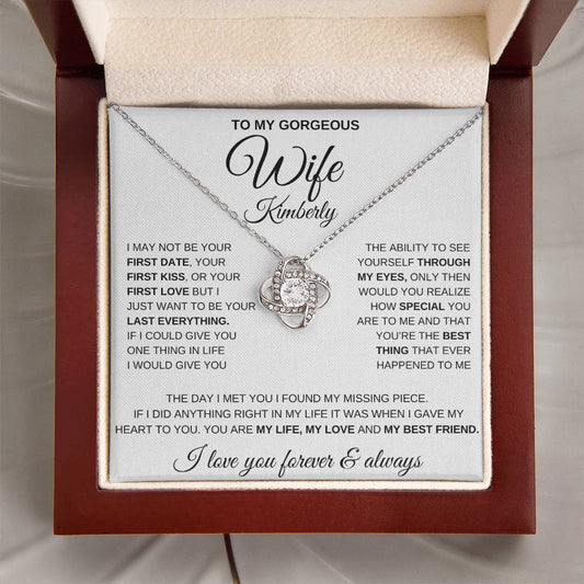 Gorgeous Wife | Personalized Love Knot Necklace - Kim’s Signature Beauty & Accessories    