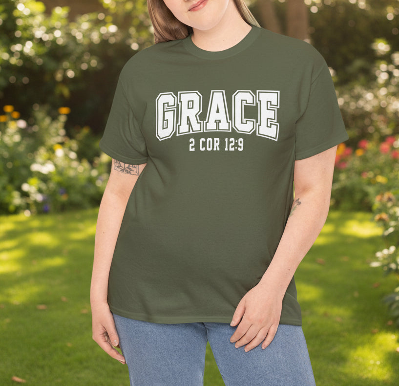 Grace 2 Corinthians 12:9 Christian T-Shirt - Kim’s Signature Beauty & Accessories