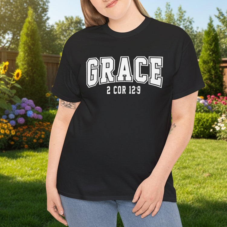 Grace 2 Corinthians 12:9 Christian T-Shirt - Kim’s Signature Beauty & Accessories
