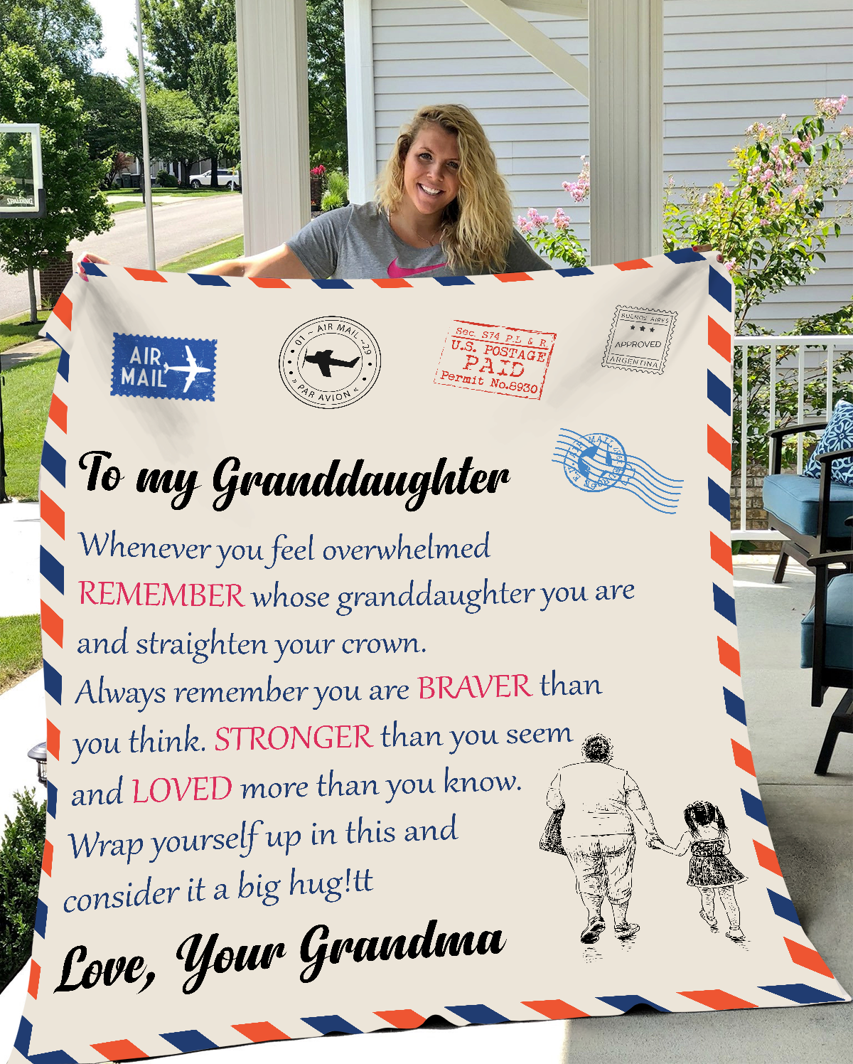 Granddaughter Fleece Blanket - Kim’s Signature Beauty & Accessories    