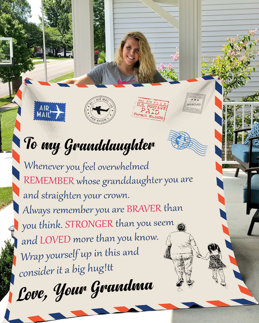 Granddaughter Fleece Blanket - Kim’s Signature Beauty & Accessories    